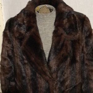 Dennis Basso faux mink coat